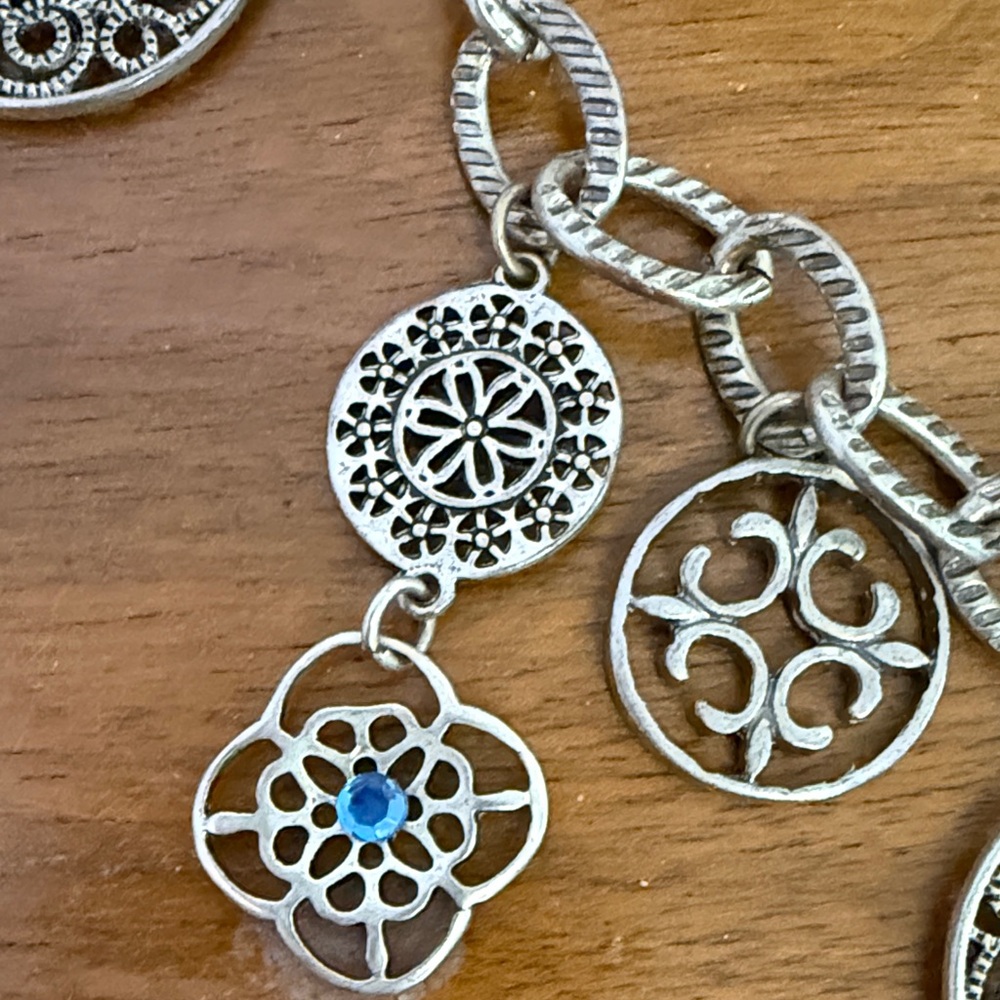 Silver Filigree Boho Pendant Necklace - Picture 3 of 4